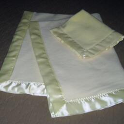 Fleece Baby Blanket Set, Satin Trim Crib & Travel Blankets - thumbnail 4
