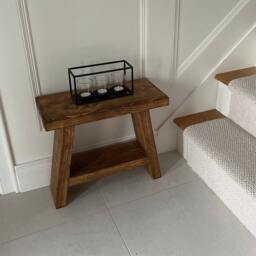Rustic Wooden Milking Stool - Side Table Bathroom - thumbnail 2