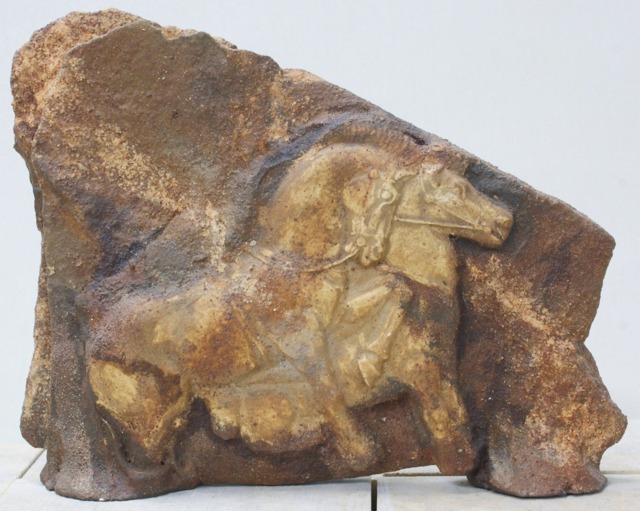 Parthenon Frieze Chariot ??mbossed Stone Porcelain Sculpture Of Acropolis Greek Artwork - image 1