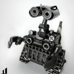 Recycled Metal Little Bot Sculpture By Kreatworks/Recycle Sustainable Art - thumbnail 2