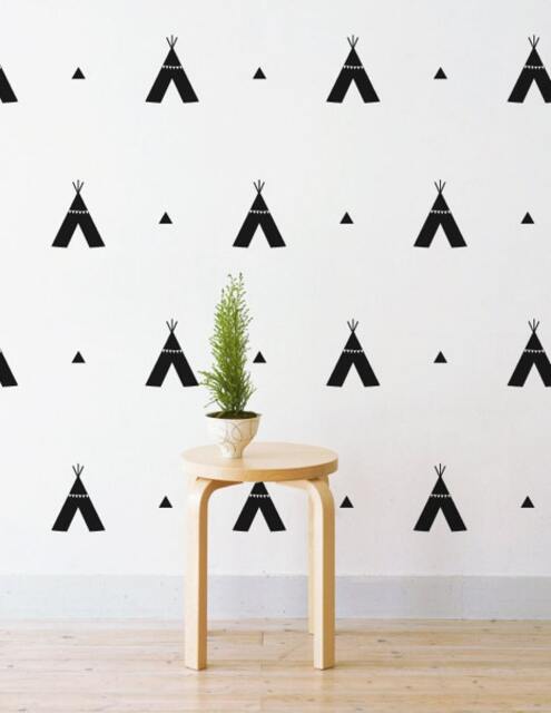 Tribal Teepee Wall Decals - Set Of 20 - Nursery Decor - image 1