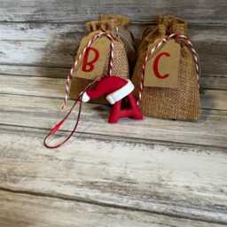 Handmade Clay Christmas Letter Ornament, Personalized Decoration - thumbnail 2