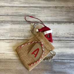 Handmade Clay Christmas Letter Ornament, Personalized Decoration - thumbnail 3