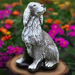 Large Cocker Spaniel Sculpture Concrete Figurine Stone Guardian Dog Ornament Front Door Decoration Spaniel Lover Gift Handmade - thumbnail 1