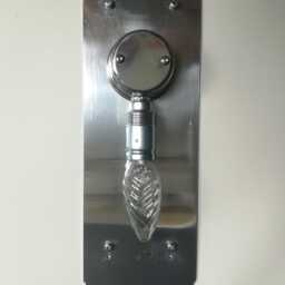 Chrome Wall Light, Mirror Bathroom Art Deco Lighting, Stairwell Sconce - thumbnail 3