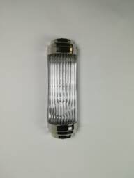 Chrome Wall Light, Mirror Bathroom Art Deco Lighting, Stairwell Sconce - thumbnail 1