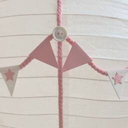 Pink Star Themed Hot Air Balloon Nursery Light Shade - thumbnail 2
