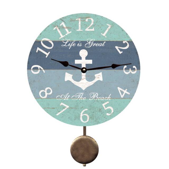 Nautical Anchor Pendulum Clock - Personalized Clock - image 1