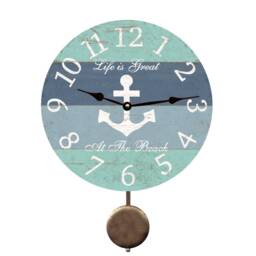 Nautical Anchor Pendulum Clock - Personalized Clock - thumbnail 1