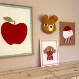 Polka Dot Dog Print - Whimsical Kids Nursery Wall Art - thumbnail 2