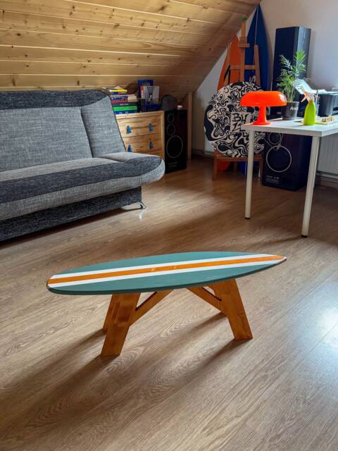 Surfboard Coffee Table Modern Furniture - image 1