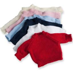 Personalised Baby Gift Keel Eco Recycled Monkey Teddy Bear 9 Inch Knitted Jumper Embroidered With A Name/Text Newborn Boy Girl - thumbnail 2
