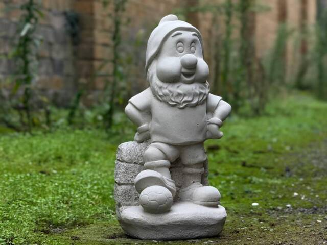 Outdoor Football Gnome Sculpture Concrete Playful Statue Fun Garden & Home Decoration For Sports Lovers Cement Yard Ornament Gift - image 1