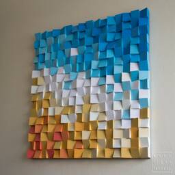 Wood Wooden Mosaic, Wall Art, Sculpture - thumbnail 3
