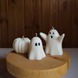 Ghost Candles, Pumpkin Candle, Halloween Decor, Thanksgiving Fall Home Autumn Gift Set - thumbnail 3
