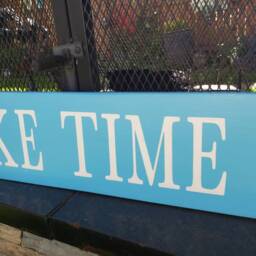 On Lake Time Wood Sign Large Porch Wall Hanging Beach House Primitive Nautical Decor Fishing Cabin Decoration - thumbnail 3