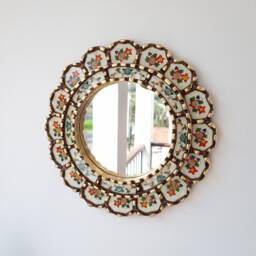 "Peruvian Mirrors ""Harmoniosa 30cm Ivory" - thumbnail 1
