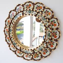 "Peruvian Mirrors ""Harmoniosa 30cm Ivory" - thumbnail 2