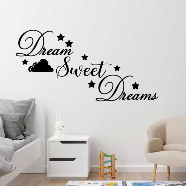 Dream Sweet Dreams Vinyl Wall Decal - Nursery & Kids Room Decor - image 1