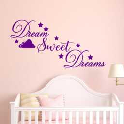 Dream Sweet Dreams Vinyl Wall Decal - Nursery & Kids Room Decor - thumbnail 2