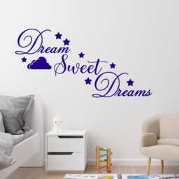 Dream Sweet Dreams Vinyl Wall Decal - Nursery & Kids Room Decor - thumbnail 3