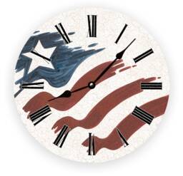 American Flag Clock - Usa Clock - thumbnail 1
