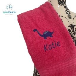 Dinosaur Towel - Personalised Face Cloth/Hand Bath - thumbnail 2