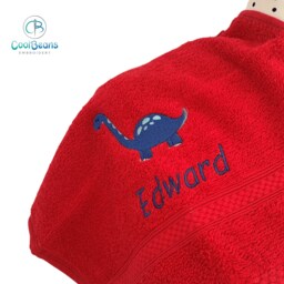 Dinosaur Towel - Personalised Face Cloth/Hand Bath - thumbnail 1