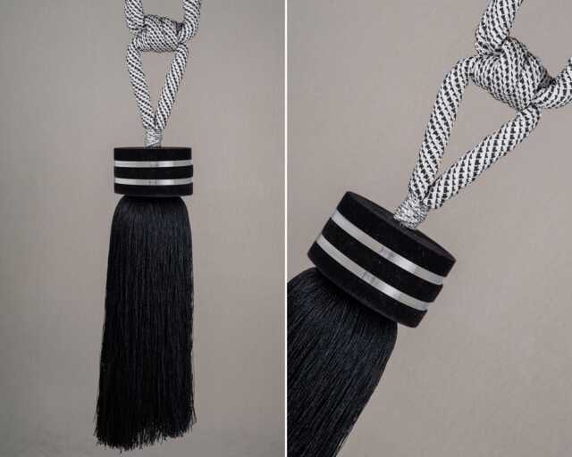 Velvet-Rayon Tassel Curtain Rope Tiebacks Large Tieback Plexiglas Voile-Drapes Holdback - image 1