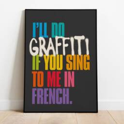 Maximo Park - Graffiti - I'll Do If You Sing To Me in French Lyrics Music A3 A4 A5 Wall Art Poster Print - thumbnail 2