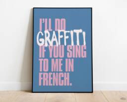 Maximo Park - Graffiti - I'll Do If You Sing To Me in French Lyrics Music A3 A4 A5 Wall Art Poster Print - thumbnail 1