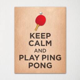 Keep Calm & Play Ping Pong - Fine Art Print Choice Of Color Purchase 3 Receive 1 Free Custom Prints Available - thumbnail 2