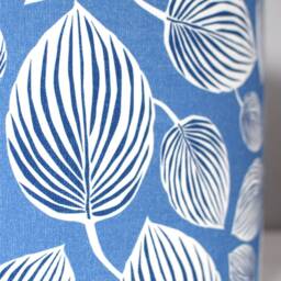 Blue & White Leaf Lampshade, Scandinavian Fabric Botanical Pattern 30cm To 45cm ?? Handmade By Vivid Shades - thumbnail 2