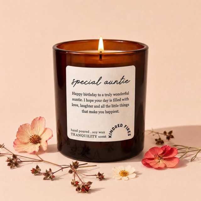 Personalised Auntie Gift For Aunt Soy Wax Scented Candle - image 1