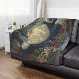 Anime Blanket, Blanket Gift, Gifts, Merch, Cute Gift, Kawaii Kids Blanket, Adult Kawai Blanket - thumbnail 1