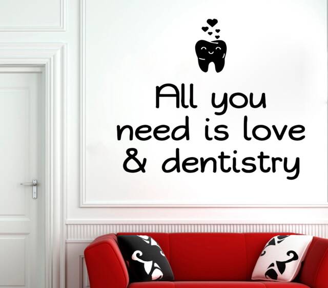 Dental Clinic Wall Decal Tooth Vinyl Sticker, Removable Decor 2975 - image 1