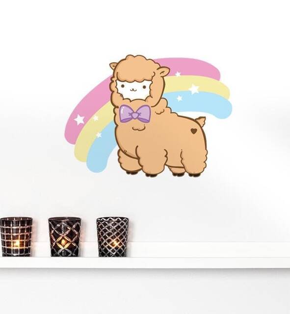 Bramble The Alpaca Wall Sticker Decal - Kids Stickers, Animals Childrens Decals, Art, Room, Girl, Boy