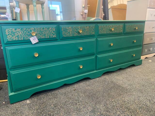 Large Chest Of Drawers Painted Bespoke Stencilled - image 1