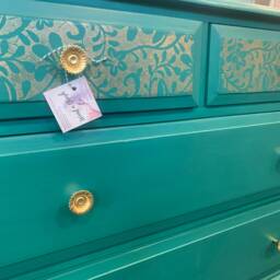 Large Chest Of Drawers Painted Bespoke Stencilled - thumbnail 3