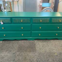 Large Chest Of Drawers Painted Bespoke Stencilled - thumbnail 2