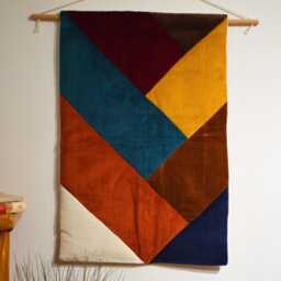 Wall Hanging - Handmade in France Patchwork Velvet - thumbnail 2