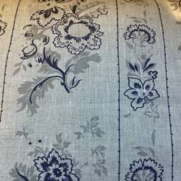 India Rose Cushion Cover By Cabbages & Roses, French Blue Linen - thumbnail 2