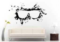 Sunglasses Shades Swag in Splash Paint Drip Wall Decal Vinyl Sticker Mural Room Decor L681 - thumbnail 1
