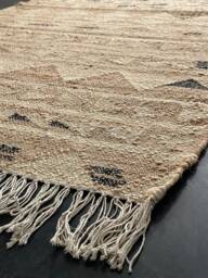 Handwoven Hemp Cotton Kilim Runner Indian Traditional Rug - 2.5x6 Ft