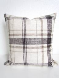 Gray Plaid Pillow Cover Plaid Grey Buffalo Check Pillows Tan Charcoal Black Farmhouse - thumbnail 1