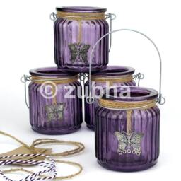 Beautiful Butterfly Tealight Holder, Glass Candle Perfect For Weddings & Parties - thumbnail 3
