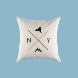 New York Ny Home State Canvas Pillow Or Cover - thumbnail 2