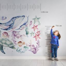 Watercolor Sea Creature Wall Decals - Peel & Stick Nursery Stickers For Kids Room - thumbnail 3