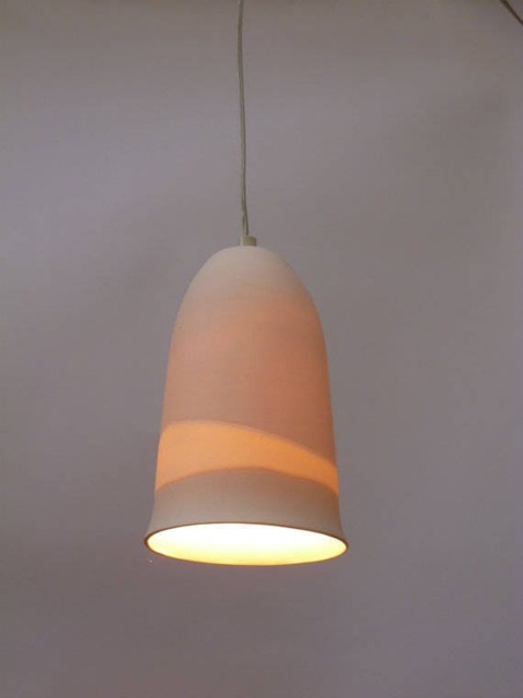 Path Light, Porcelain Bell, Hanging Lamp - image 1