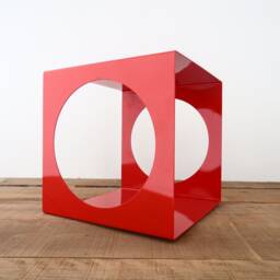 Minimalist Steel Cube End Table Modern Metal Accent Furniture - 16 Inch - thumbnail 3